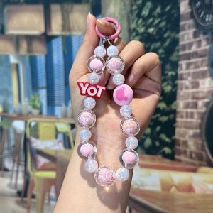Acrylic Clear DIY Handmade Beaded Keychain Mobile Phone Chain Elegant High Aesthetic Value Mobile Phone Chain