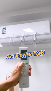 360° Anti-Cold Air Cond Fan 5-Blade Airflow Booster with Suction Mount 26.5℃ Comfort Mode Sleep-Friendly Air Diffuser