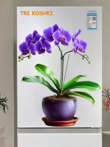 Miếng Dán Tủ Lạnh Tự Dính Chống Thấm Nước Hoa Cúc Bích Trang Trí Cửa Tủ Lạnh Miếng Dán Tường PVC Nhiều Màu Trang Trí Hiện Đại Đơn Giản