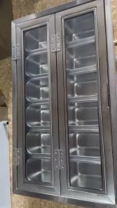 Bộ làm lạnh topping loại 12 khay 1/9 kèm thùng đá inox 3 lớp và nắp mica gập