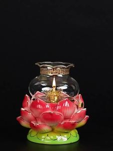 SXH  Đèn Phật cung cấp ánh sáng vĩnh cửu đèn hoa sen có thể điều chỉnh độ sáng đèn dầu đèn bơ lỏng đèn cung cấp cho nhà thờ Phật đồ dùng Phật giáo
