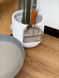 Stainless Steel Cat Litter Scoop Non Stick Cat Poop Shovel High Quality Cat Litter Scoop Stainless Steel Durable Handle Pet Poop Shovel