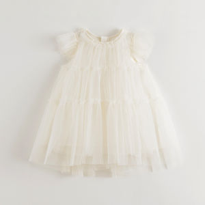 Marc&Janie | Baby Girl Flutter Sleeve Mesh Cake Dress Princess Summer Dress