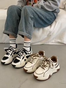 2025NEW รุ่นQ121 รองเท้าผ้าใบผู้หญิง รองเท้าArgan รองเท้าวิ่งลำลอง เชือกผูกรองเท้า 2 สี เสริมส้น 5 ซม พอดีและสะดวกสบาย