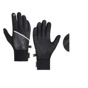 Men Women Outdoor Sports Super Soft Velvet Windproof Skiing Warm Touch Screen Cycling Gloves Shock Absorption Cold Proof
