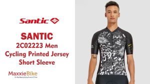 SANTIC 2C02223 Jersey Sepeda Pria Lengan Pendek Men Cycling Short Sleeve Printed Grafiti