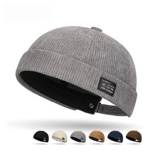 Korean Style Spring Autumn Winter Fleece Leather Label Chic Personalized Baseball Cap Landlord Hat for Casual Wear