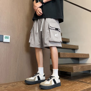 Quần Dài Ống Đứng Mùa Hè Ice Silk Có Dây Rút Phong Cách Công Sở Rộng Rãi Cho Nam Thanh Thiếu Niên Quần Dài Thường Ngày Cạp Vừa