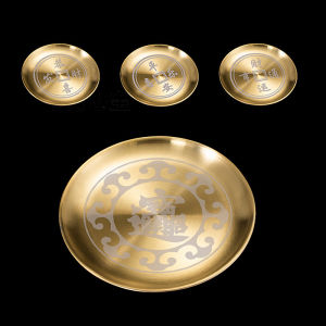 Thick Stainless Steel Gold Plate Resistant to Fall Easy to Clean for Fruit Tray Display Tray Incense Tray Offering Tray