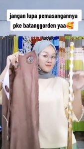 Gorden Smokring Polos UK 135x220cm Pintu & Jendela 12 Ring Embos polos free tali lembut dan halus