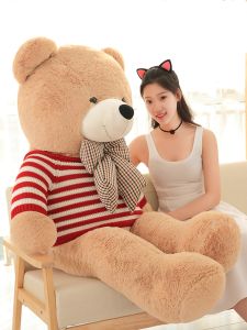 Extra Large Plush Teddy Bear Doll Panda Girl Hug Bear Super Size Stuffed Toy Pillow Sleep Companion Soft Fabric Art Toys