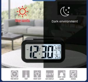 jam meja digital multifungsi kalender dan suhu