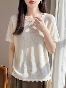 SHEHAN | Summer Light Weight Lace Hem T-Shirt