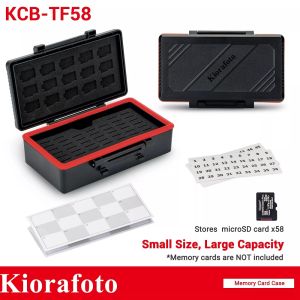 Kiorafoto Plug-in Type Memory Card Case 36 Vertical Slot SD Card Protection Box Holder for 21 SD / PSV Game Card / NS Game Card / CFexpress Type A Card and 15 Micro SD Card
