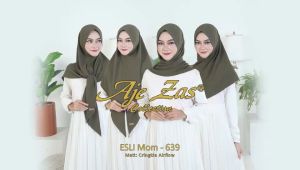 BISA COD TERBARU! Hijab Dagu Non Pet Kode ESLI-MOM Bahan Kringkel Premium By Ory AjeZas Collection