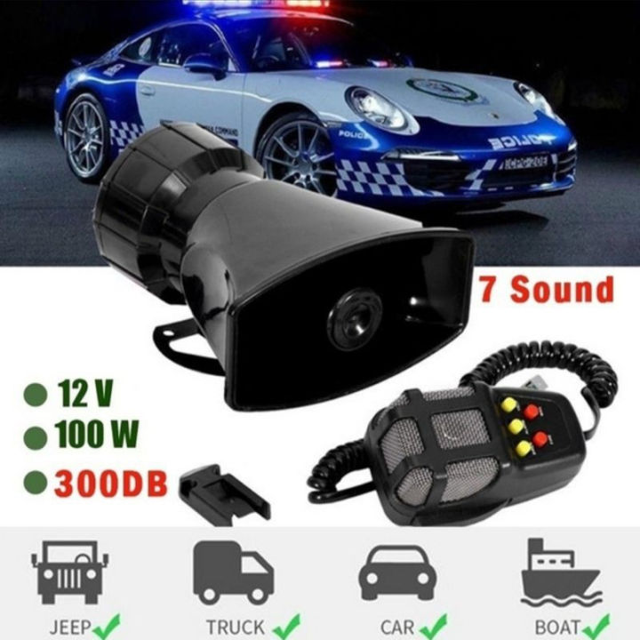 Mua AOLIHAN Car Siren 7 Tone PA System Vehicle Siren Horn Megaphone Speaker 12V 100W Emergency - View #3