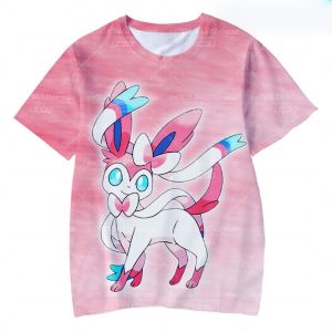 Bandai | 2026 New Summer Pocket Monsters Adult/Children Fashion T-shirt Daily Round Neck Short Sleeve Casual Breathable Top Clothing ﻿