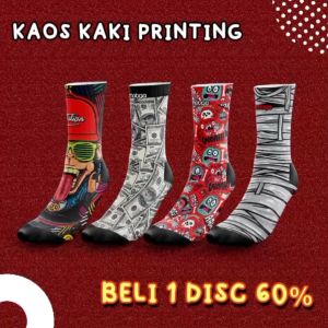 Queenziee.id Kaos Kaki Oldschool Skate Premium Print Motif Pria Wanita Tebal