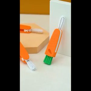 Golden  แปรงทำความสะอาดฝาถ้วย ร่องฝาถ้วย แปรงทำความสะอาดขวดเก็บอุณหภูมิ  Carrot brush