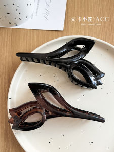 Large Tulip Flower Hair Claw Womens Headwear Shark Clamp Bun Hair Accessory Stylish Original Design Fresh Outburst Fashion