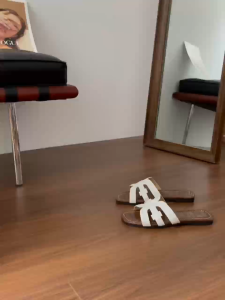 YOTO Sandals For Women Casual PU Leather Strap Design Slip On Comfortable Flat Slippers .