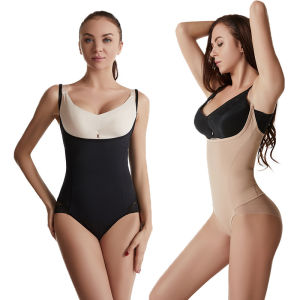 DIVVA Giảm béo cho nữ bodysuits một mảnh áo trên gọn người ôm bụng Bộ Đồ định hình Áo Hai Dây Trơn Jumpsuit với Built-in áo ngực