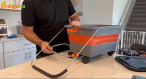 Car Wash Tank Foldable 22L Mobile Bucket with Wheels Pull Rod For Outdoor Cleaning