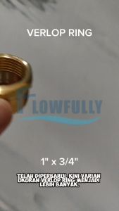 VERLOP RING KUNINGAN 1 x 1/2 INCH VLOK RING DRAT LUAR DALAM REDUCING FAUCET VALVE BRASS MALE BUSHING