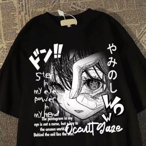 Retro Cartoon Anime Print Summer T-Shirt