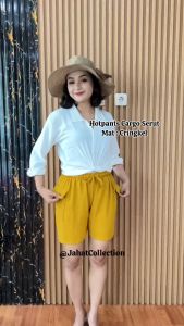 Hotpants Cargo Matt Crinkle Airflow - Celana Pendek Cargo Jumbo
