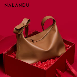 Nalan Du Large Capacity Womens Tote Bag Casual Commuter White Crossbody Bag Soft Leather Single Shoulder Strap Hobo Bag