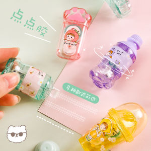 Cute Cat Claw Young Adult Heart Dotting Glue Ice Cream Correction Tape Two-in-One Double-Sided Adhesive Notebook Student Girl