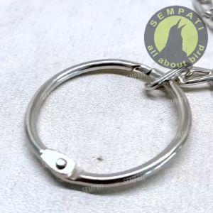 SEMPATI Ring Omega 12 Mm Rantai Kaki Burung Kakatua Bayan African Grey Parrot Cockatoo Caninde Macaw Rantai Training Latih Burung Umbran Free Flying Besi Gelang Kaki Burung ROKFS