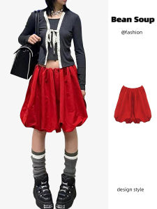 Váy Dài Đến Giữa Bắp Chân Màu Đỏ Cạp Cao Cho Nữ Mùa Hè Thiết Kế Hoa Nhỏ Váy Midi Phong Cách Ngọt Ngào Cho Tiệc Sinh Nhật