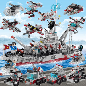 🚩Ready stock🚩Building Blocks boy toys Military Series Toys Police/ SWAT/ Warship compatible gift for kids