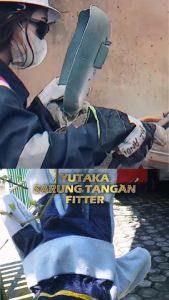 Sarung Tangan Split Jeans Fitter & Sarung Tangan Kerja Kulit Kombinasi
