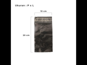 Plastik Polymailer Ukuran 10 x 20cm Isi 100Pcs Hitam Tebal Dengan Lem Cocok Untuk Packing Online Shop Harga Termurah