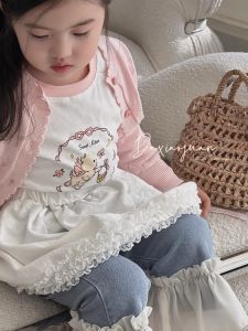 Cute Pure Cotton Long Sleeve T-Shirt for Kids Boys Girls Base Layer Shirt Thin Baby Top Fashionable Spring Autumn Wear