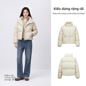 Semir | Áo Khoác Nữ Mùa Đông Chống Thấm Nước Ấm Áp 90% Lông Vịt Kiểu Áo Bánh Mì Cổ Rộng Đa Lớp