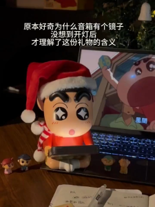 ลำโพงบลูทูธไร้สายการ์ตูน Martube ลำโพงไฟบรรยากาศ MG24-103 ของตกแต่งการ์ตูน Crayon Shin-Chan แสงอารมณ์แบบพกพา ตกแต่งบ้านสำหรับตั้งแคมป์กลางแจ้ง โมเดลตุ๊กตา ตกแต่งโต๊ะ โคมไฟข้าง ของขวัญ คุณภาพเสียงสเตอริโอซับวูฟเฟอร์