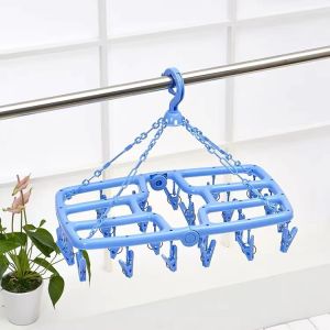 UNIDAS Plastic folding clothes hanger windproof hook729730