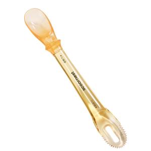 ช้อนผสมวัตถุดิบสำหรับเด็ก SCOORNEST Silicone Dual-Headed Fruit Puree Spoon เครื่องมือกินอาหารเสริมสำหรับเด็กวัย 6 เดือนขึ้นไป