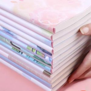 Minimalist Waterproof Notebook B5 Thickened 96 Sheets Artsy A5 Plastic Cover Notebook College Student Horizontal Line Soft Copy Office Business