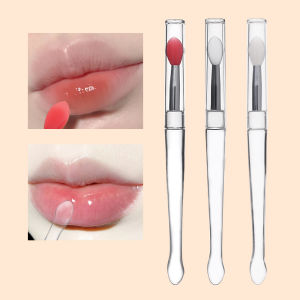 Lip Brush With Cover Silicone Head Lip Applicator Brush Lotion Lipstick Brush Portable Beauty Makeup Tools