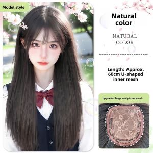 MONLEYTA | Ultra-Thin Lightweight Long Straight Hair Extension Piece Natural Looking Invisible Traceless Hair Piece Fake Hair For Women
