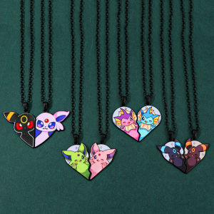 Pokemon Necklace Eevee Leafeon Vaporeon Flareon Espeon Sylveon Jolteon Glaceon Love Splicing Pendant Necklace Gifts