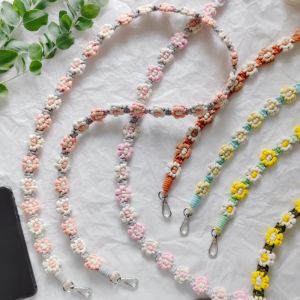 Handwoven Daisy Cord DIY Material Kit Original Mobile Phone Chain Sling Bag Strap Handwork Assignment Digital Accessories