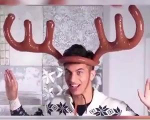 Inflatable Reindeer Antler Hat Ring Toss Game Kids Gift Christmas Family Game Toys Navidad Natal New Year Xmas Decor Noel 2023