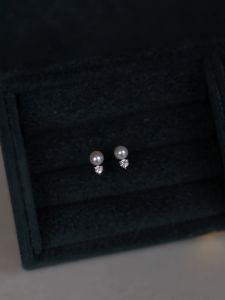 Elegant 925 Sterling Silver 14K Gold Plated Artificial Pearl Mini Zircon Earrings for Women Shiny Fashion Jewelry Ear Cuffs