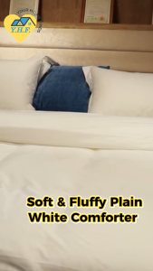 YHF Soft & Fluffy Plain White Comforter | Blanket for All-Season Home & Hotel | Kumot Cotton Blanket